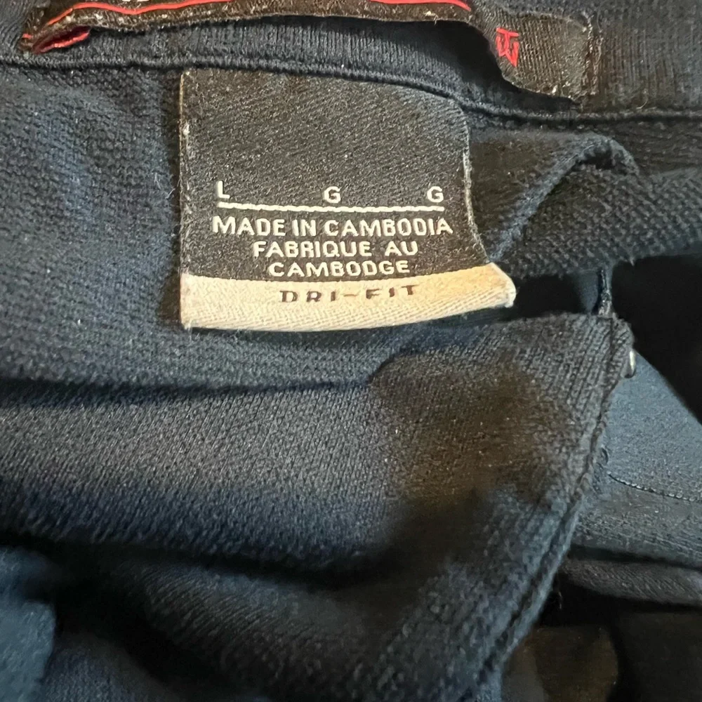 Nike Drip-Fit‎ Mens Tiger Woods Collection Polo Size Large Snap Buttons Black - Picture 6 of 7